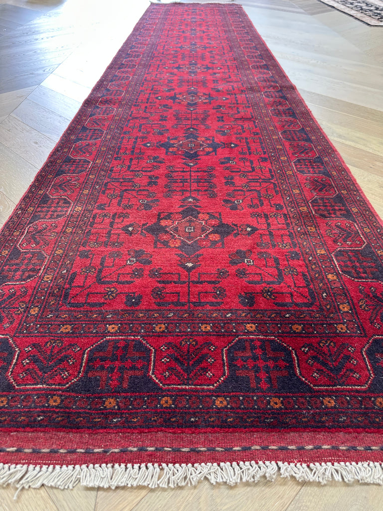 Khal Mohammadi 400x85 cm - Traditional red rug runner