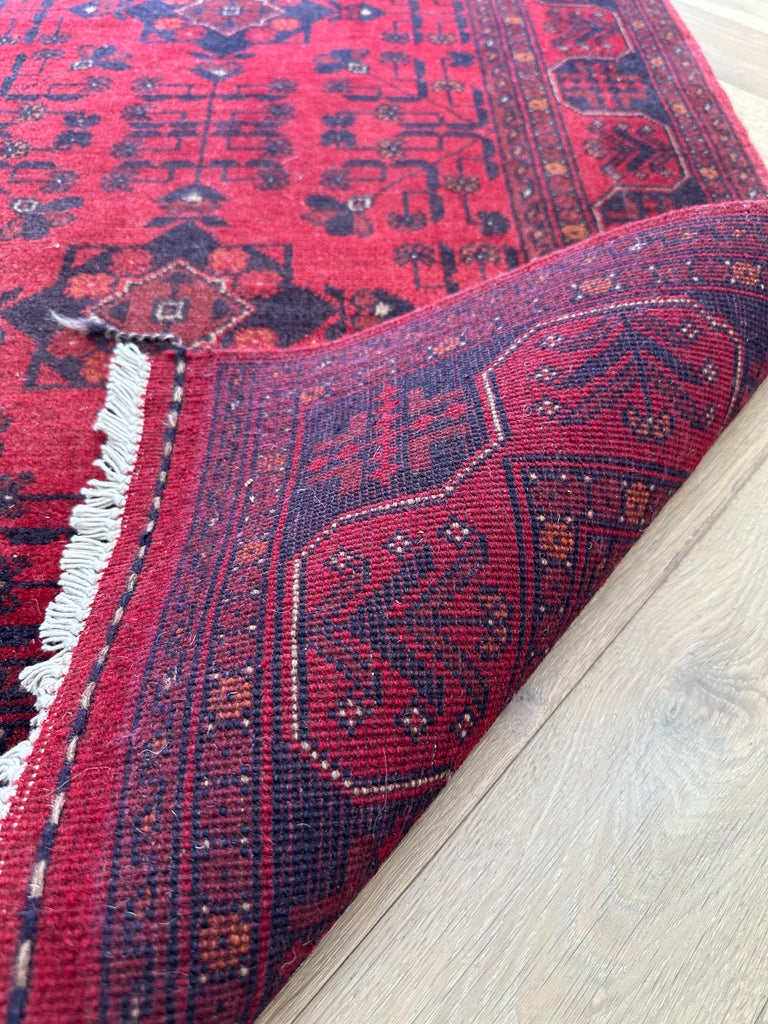 Khal Mohammadi 400x85 cm - Traditional red rug runner