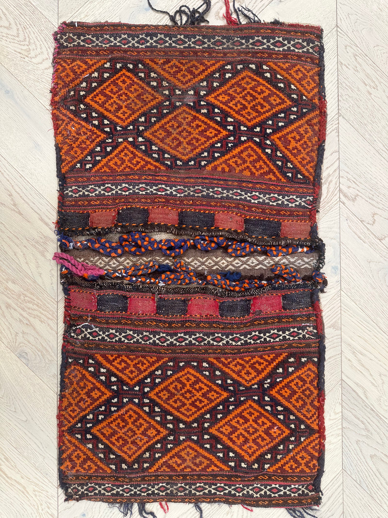 Handmade Afghan tribal Saddle bag/Cushion.Size 92x50 cm