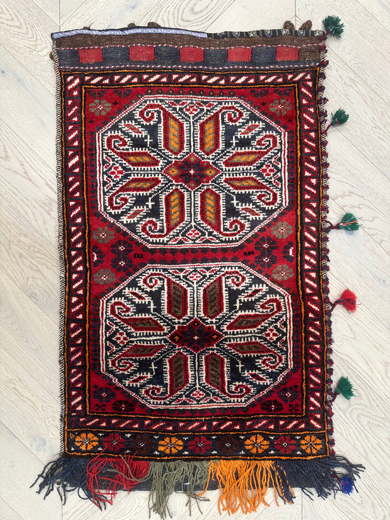 Handmade Afghan tribal Saddle bag/Cushion.Size 105x60 cm
