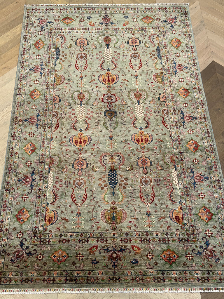 Afghan handmade rug,Chobi. Size:334x202 cm