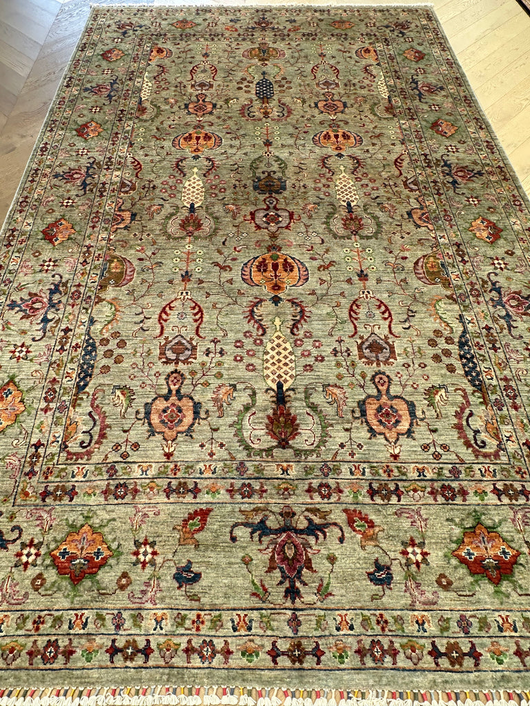 Afghan handmade rug,Chobi. Size:334x202 cm