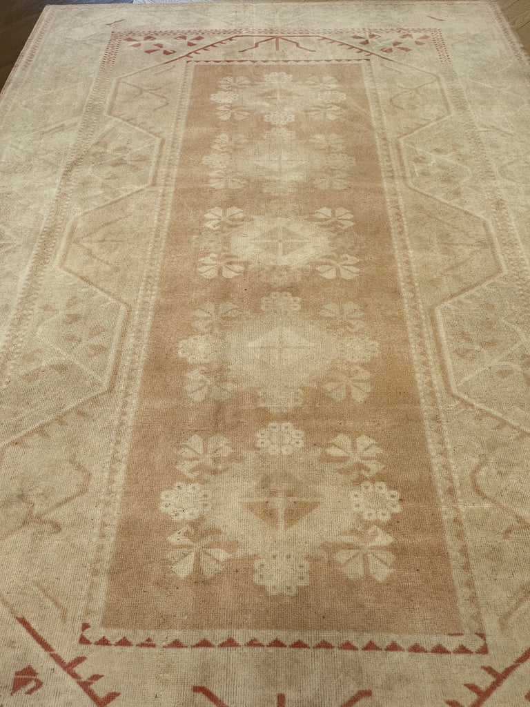 Hand woven Turkish vintage rug 282x206 cm