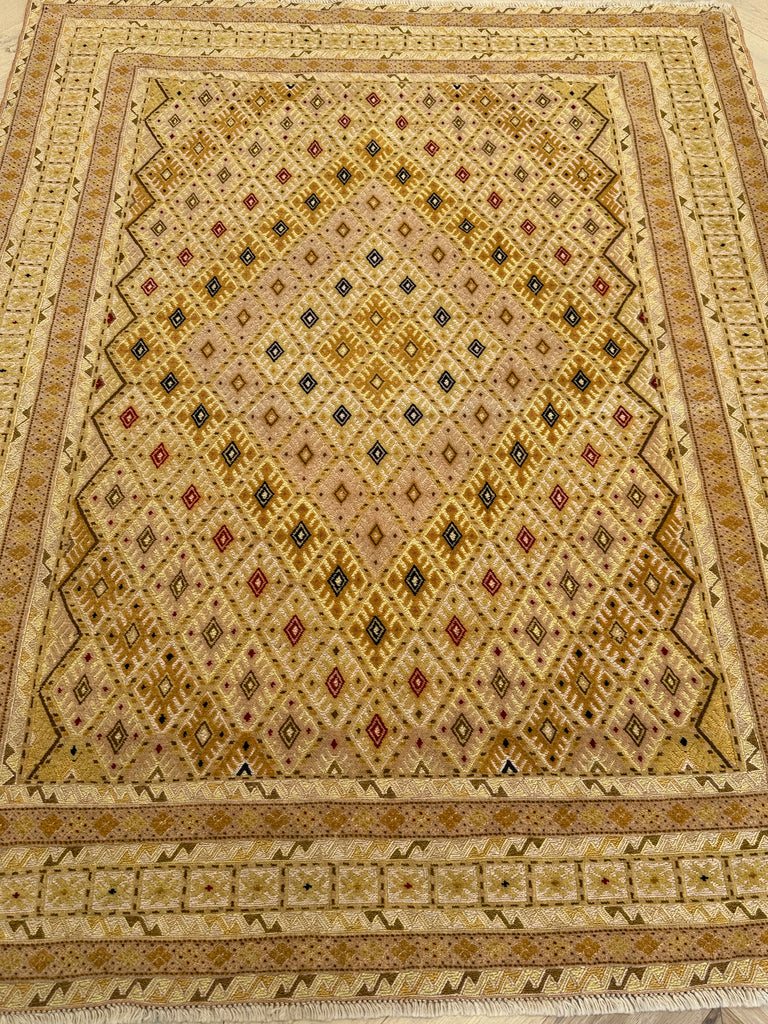 HANDMADE AFGHAN MUSHWANI KILIM | 190x135 CM|