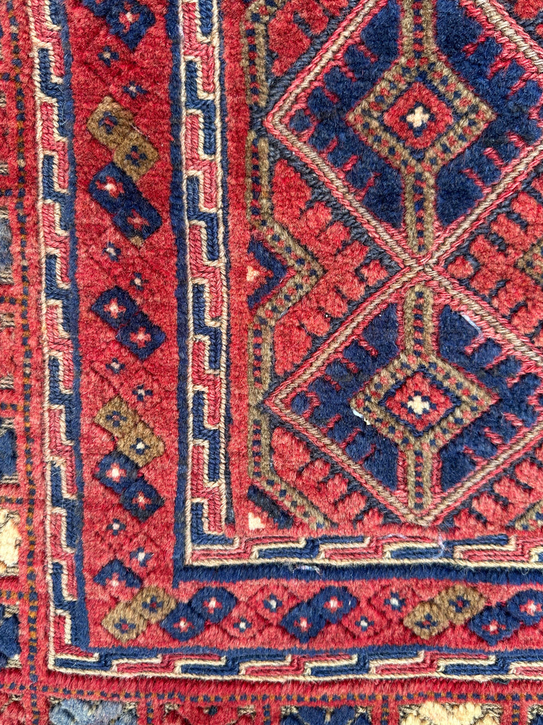HANDMADE AFGHAN MUSHWANI KILIM | 188x152 CM|