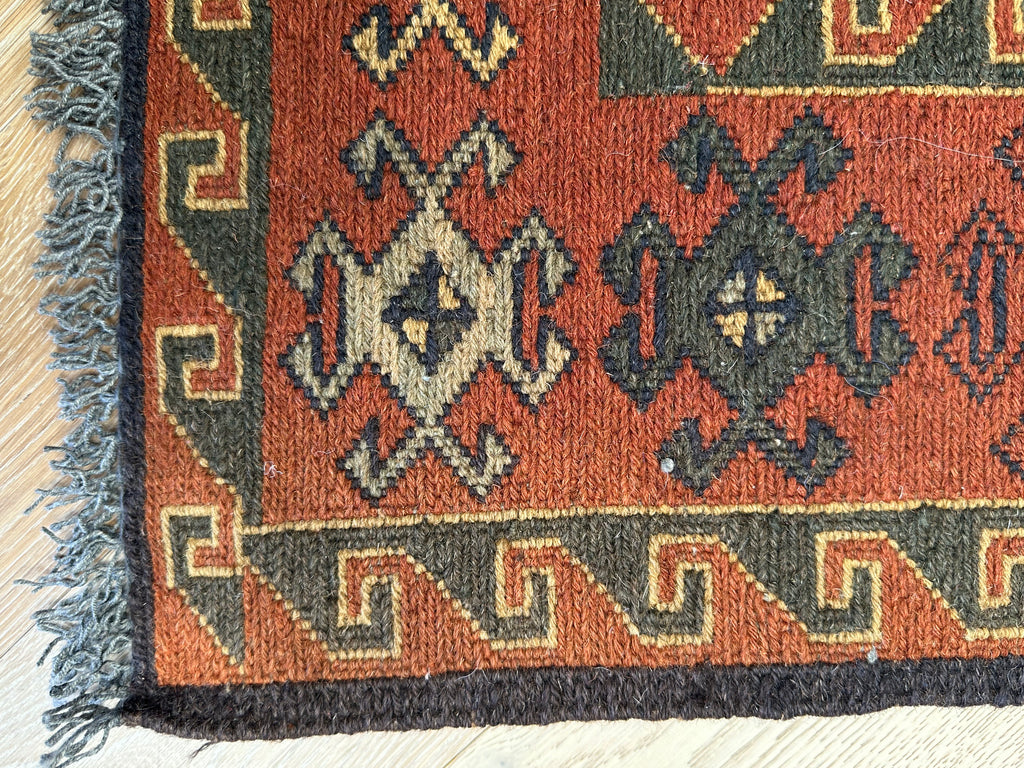 HANDMADE AFGHAN MUSHWANI KILIM | 215x146 CM|