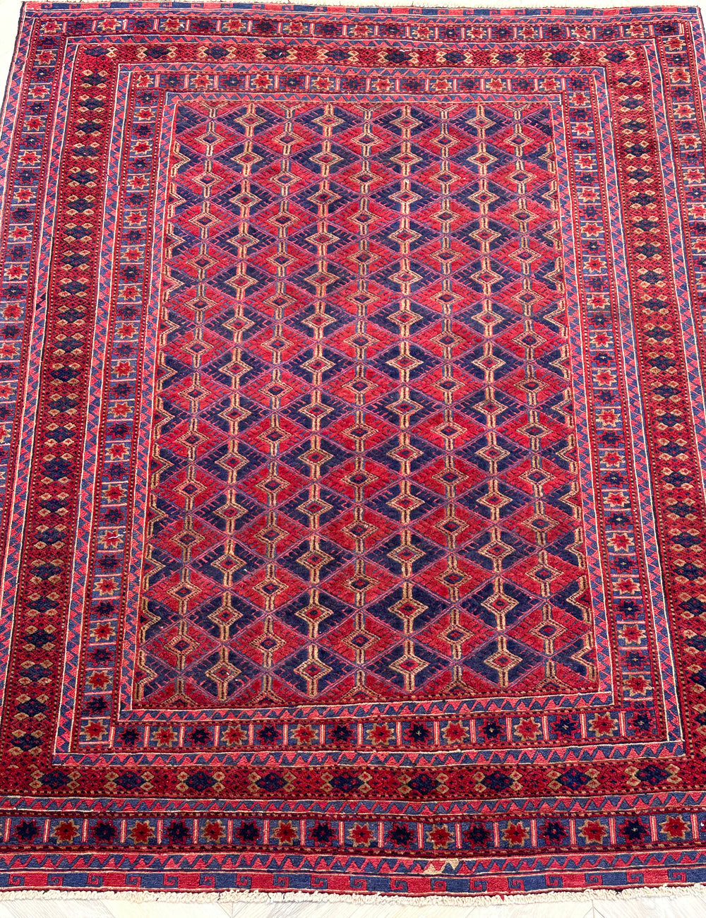 HANDMADE AFGHAN MUSHWANI KILIM | 190x152 CM|