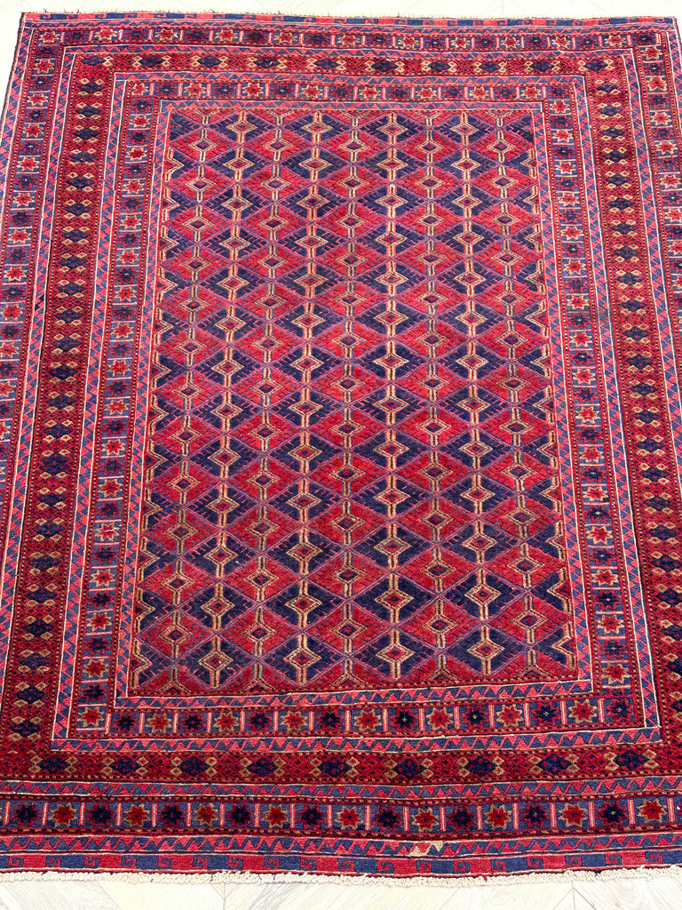 HANDMADE AFGHAN MUSHWANI KILIM | 190x152 CM|