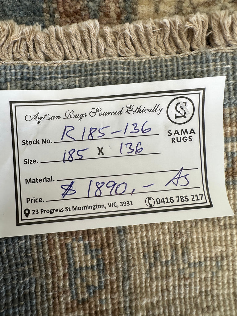 Afghan handmade rug,Chobi. Size:185x136 cm