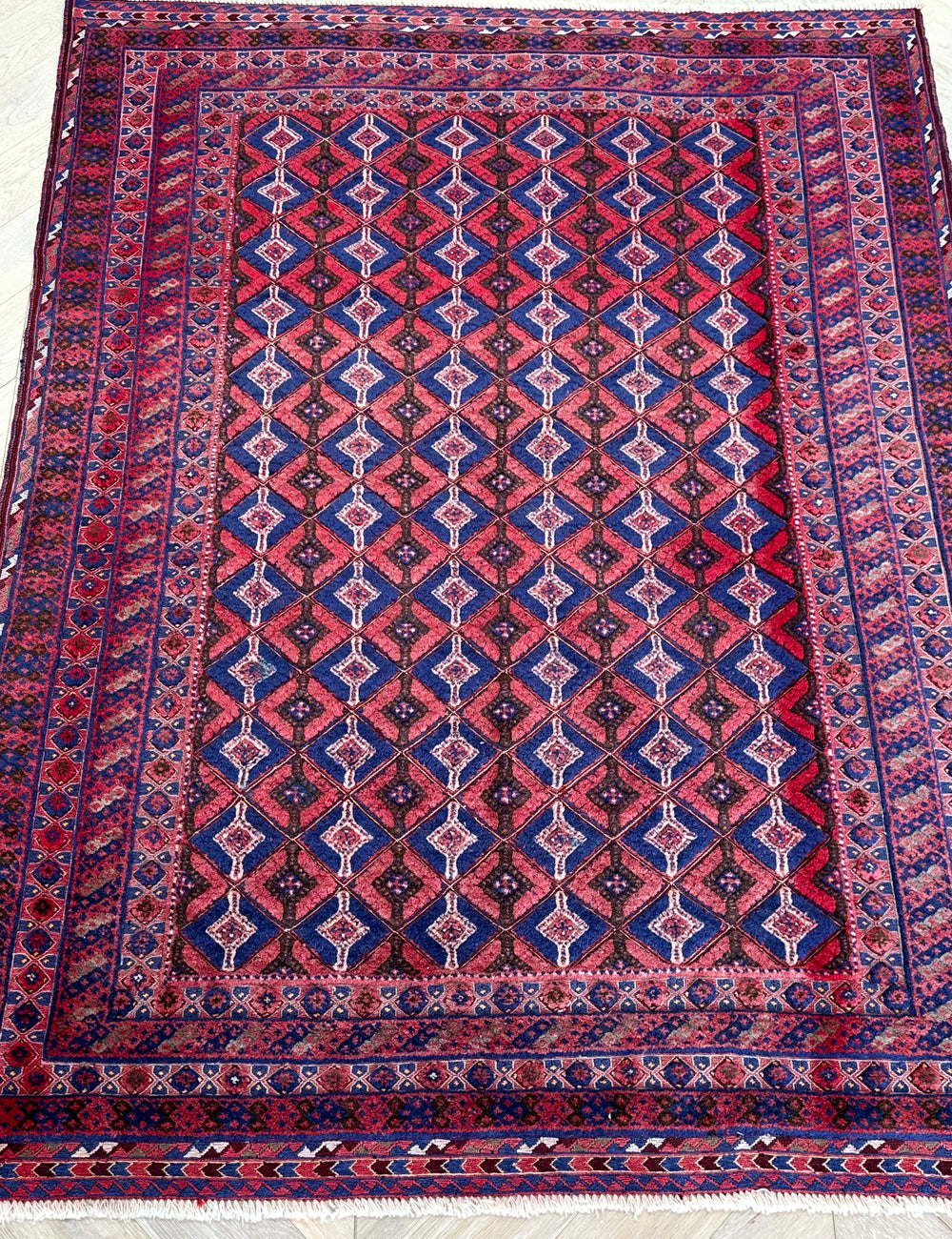 HANDMADE AFGHAN MUSHWANI KILIM | 196x148 CM|