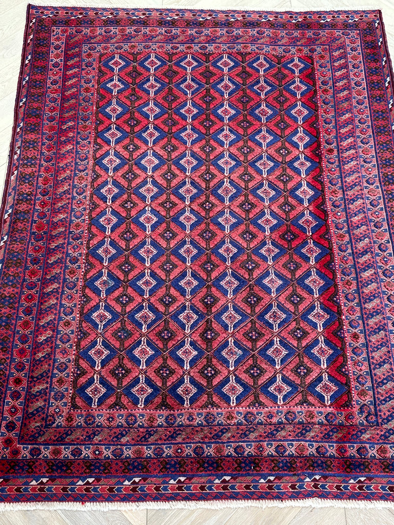 HANDMADE AFGHAN MUSHWANI KILIM | 196x148 CM|