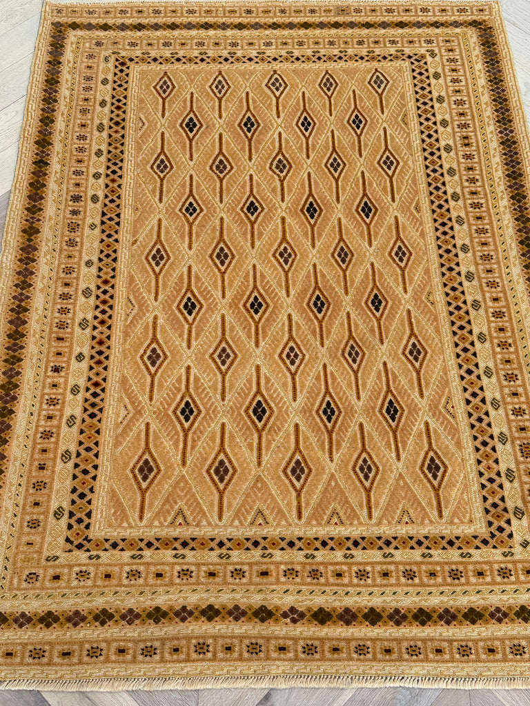 HANDMADE AFGHAN MUSHWANI KILIM | 200x147 CM| - SamaRugs