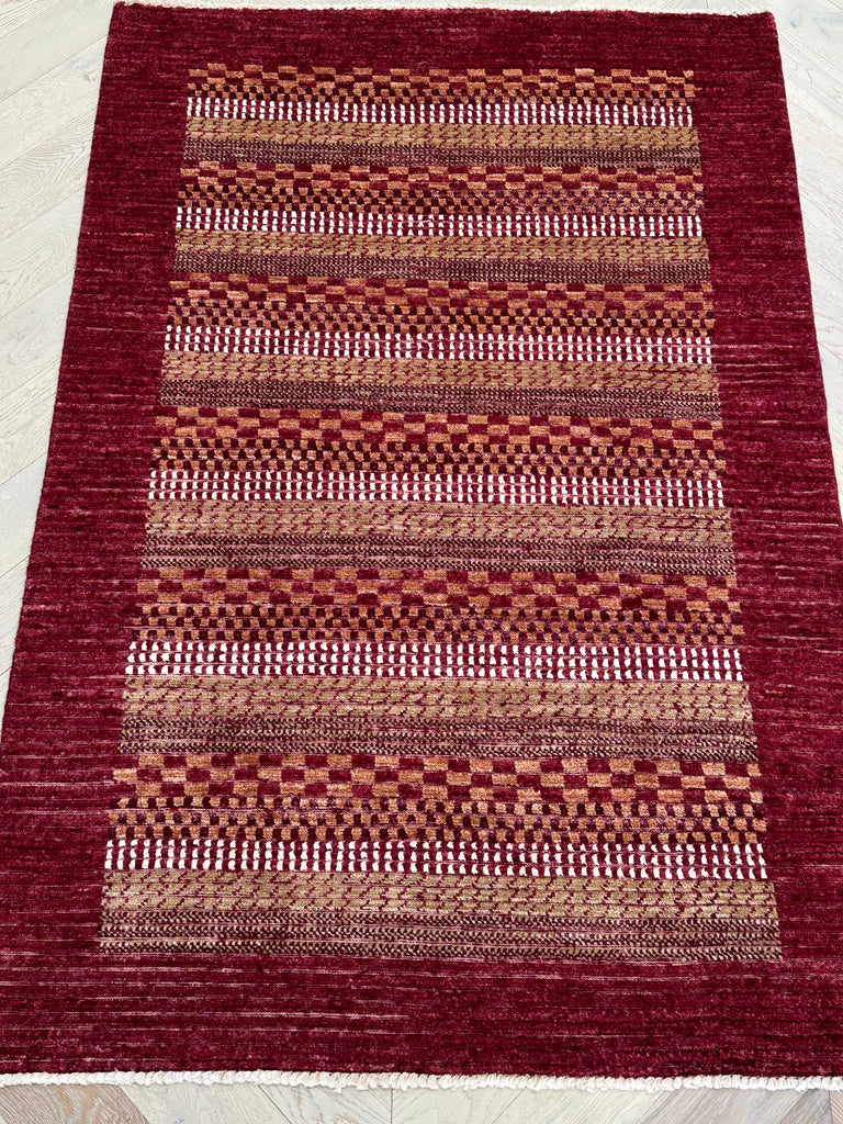 HANDMADE AFGHAN MUSHWANI KILIM | 185x122 CM| - SamaRugs