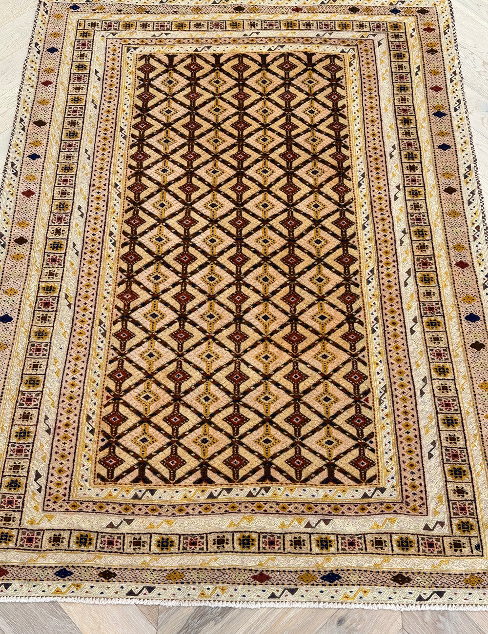 HANDMADE AFGHAN MUSHWANI KILIM | 195x145 CM|
