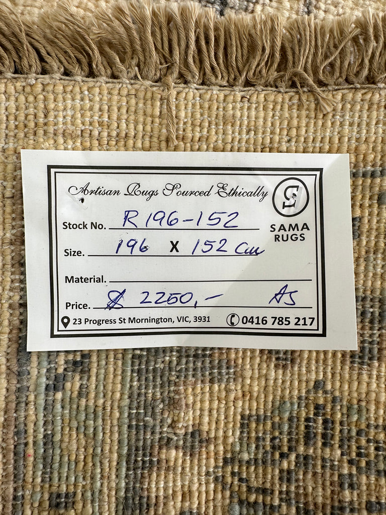 Afghan handmade rug,Chobi. Size:196x152 cm