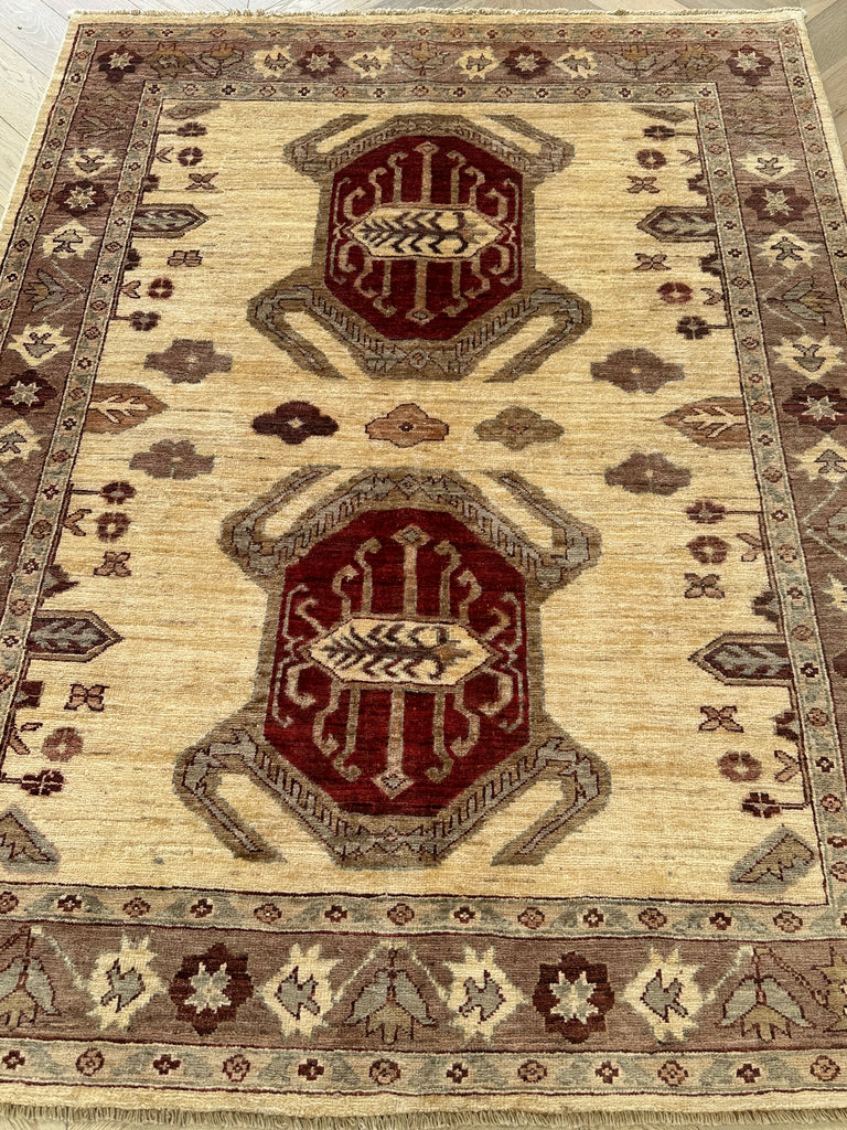 Afghan handmade rug,Chobi. Size:187x135 cm