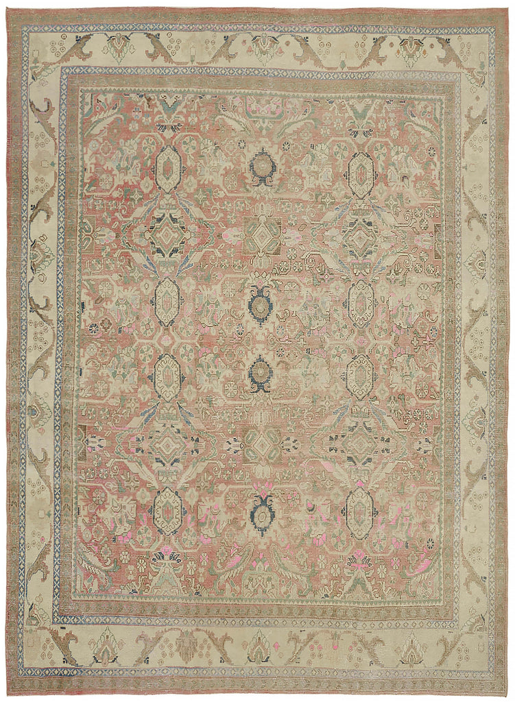 Rare Vintage Garden Design Persian Rug - SamaRugs