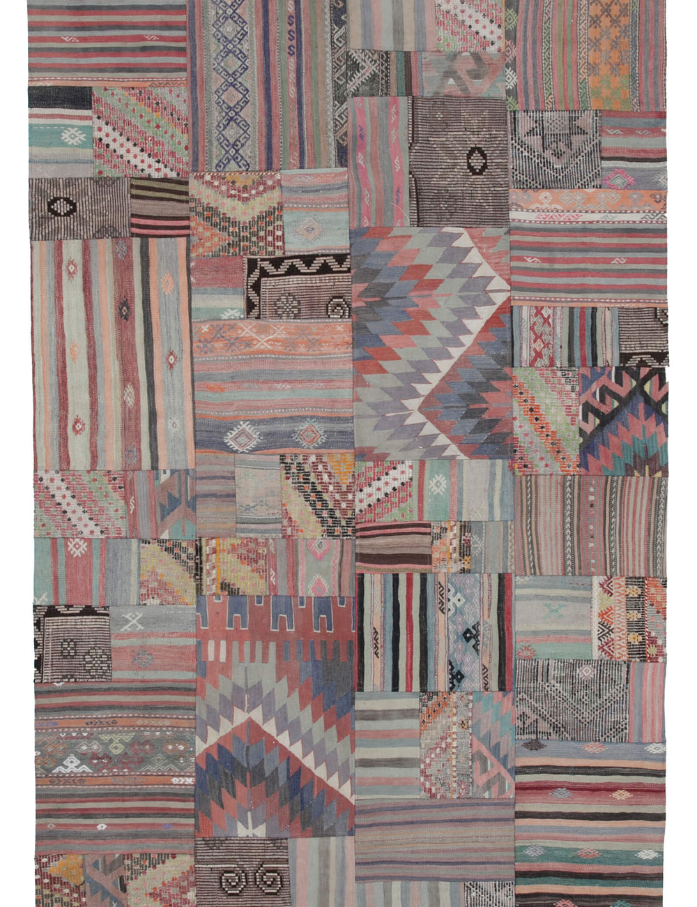 Handwoven Kilim Patchwork 2.03 x 3.02