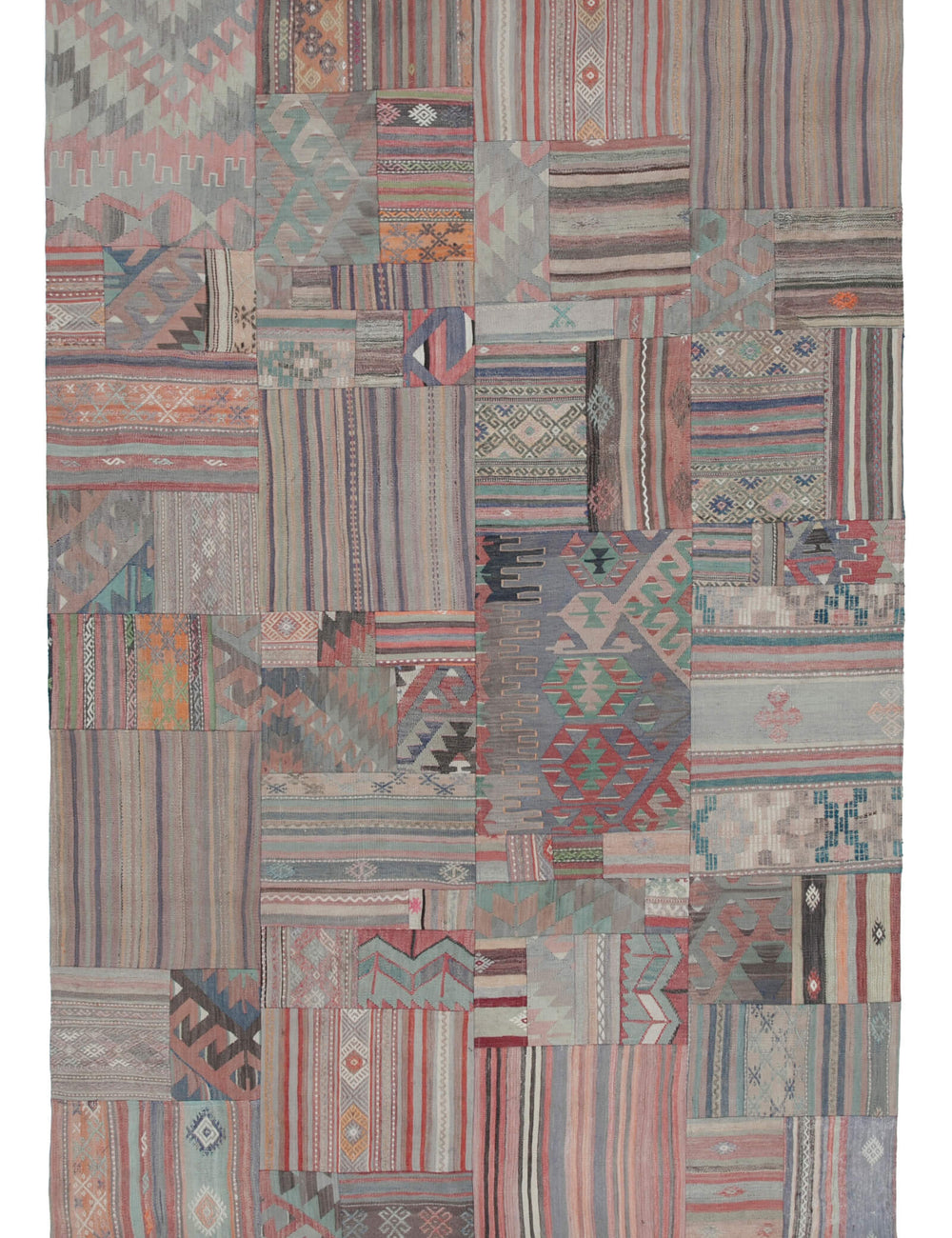 Handwoven Kilim Patchwork 2.02 x 3.02