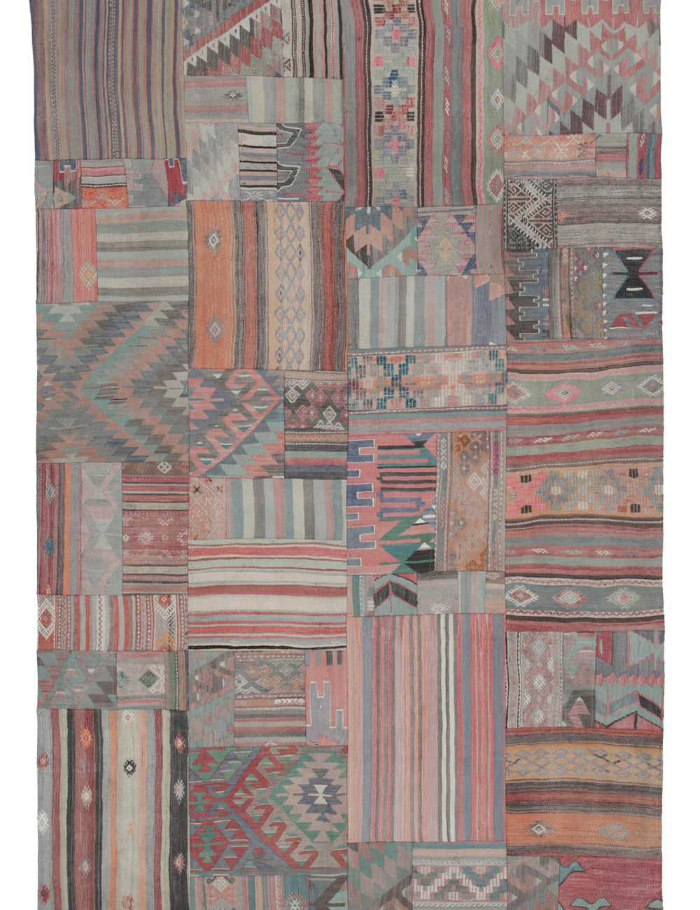 Handwoven Kilim Patchwork 2.02 x 3.02
