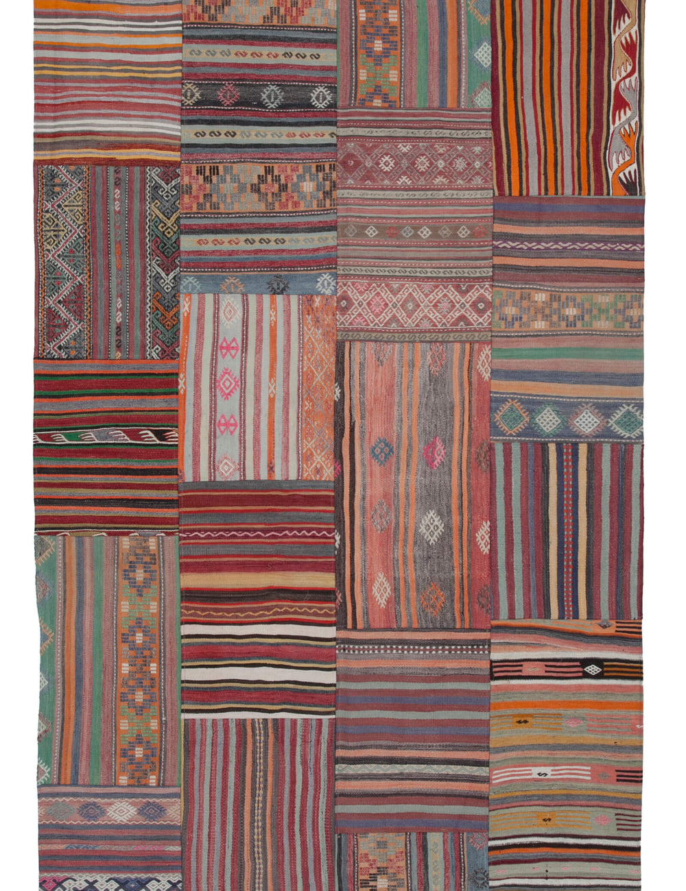 Handwoven Kilim Patchwork 2.03 x 3.01