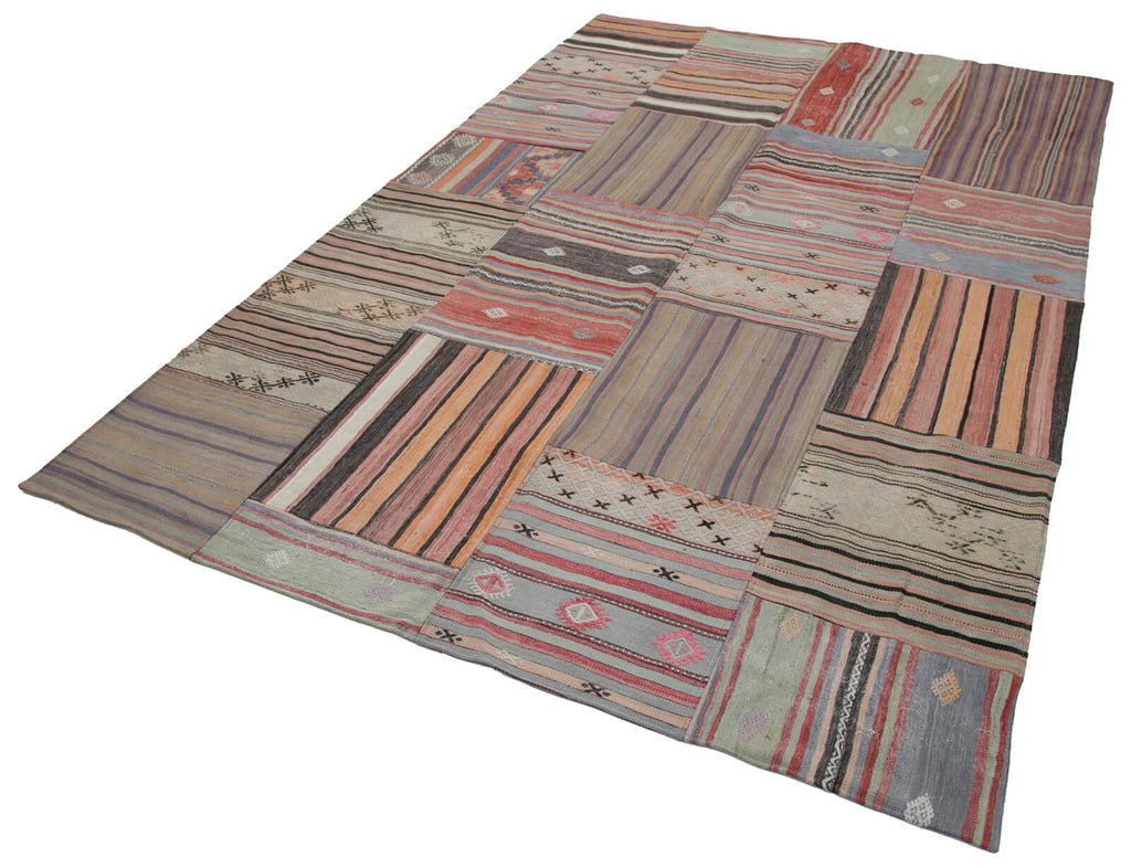 Handwoven Kilim Patchwork 2.04 x 3.02