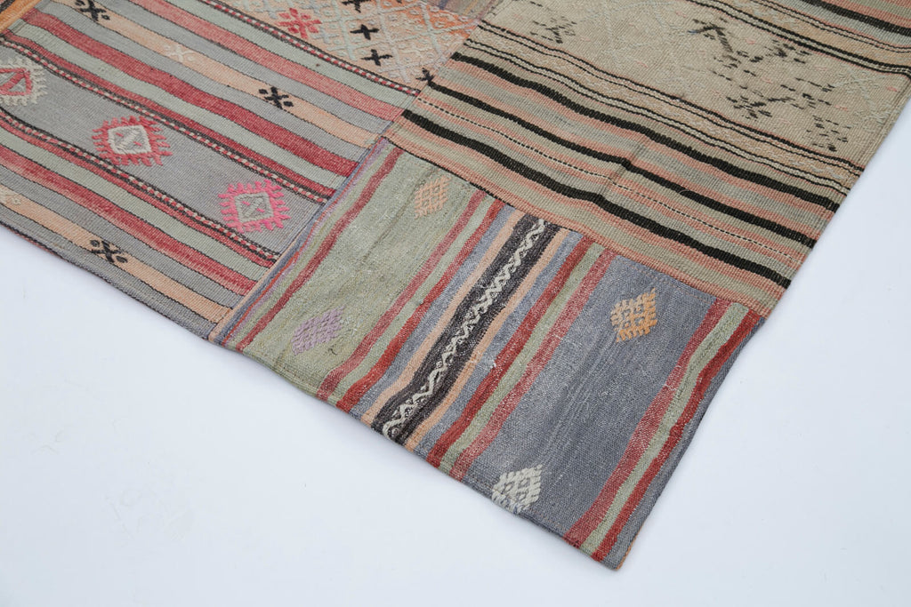 Handwoven Kilim Patchwork 2.04 x 3.02