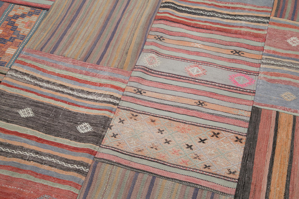 Handwoven Kilim Patchwork 2.04 x 3.02