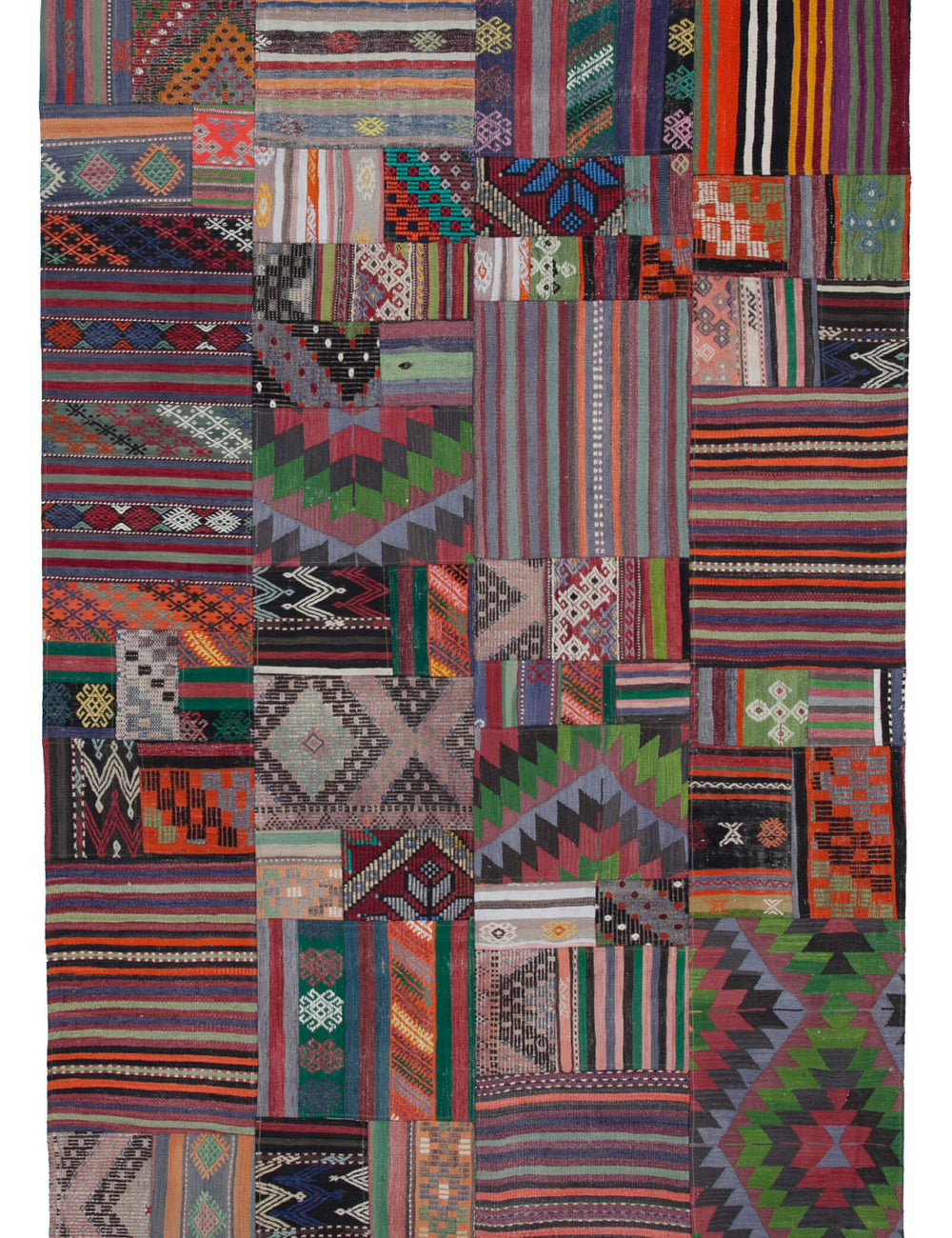 Handwoven Kilim Patchwork 2.02 x 3.01