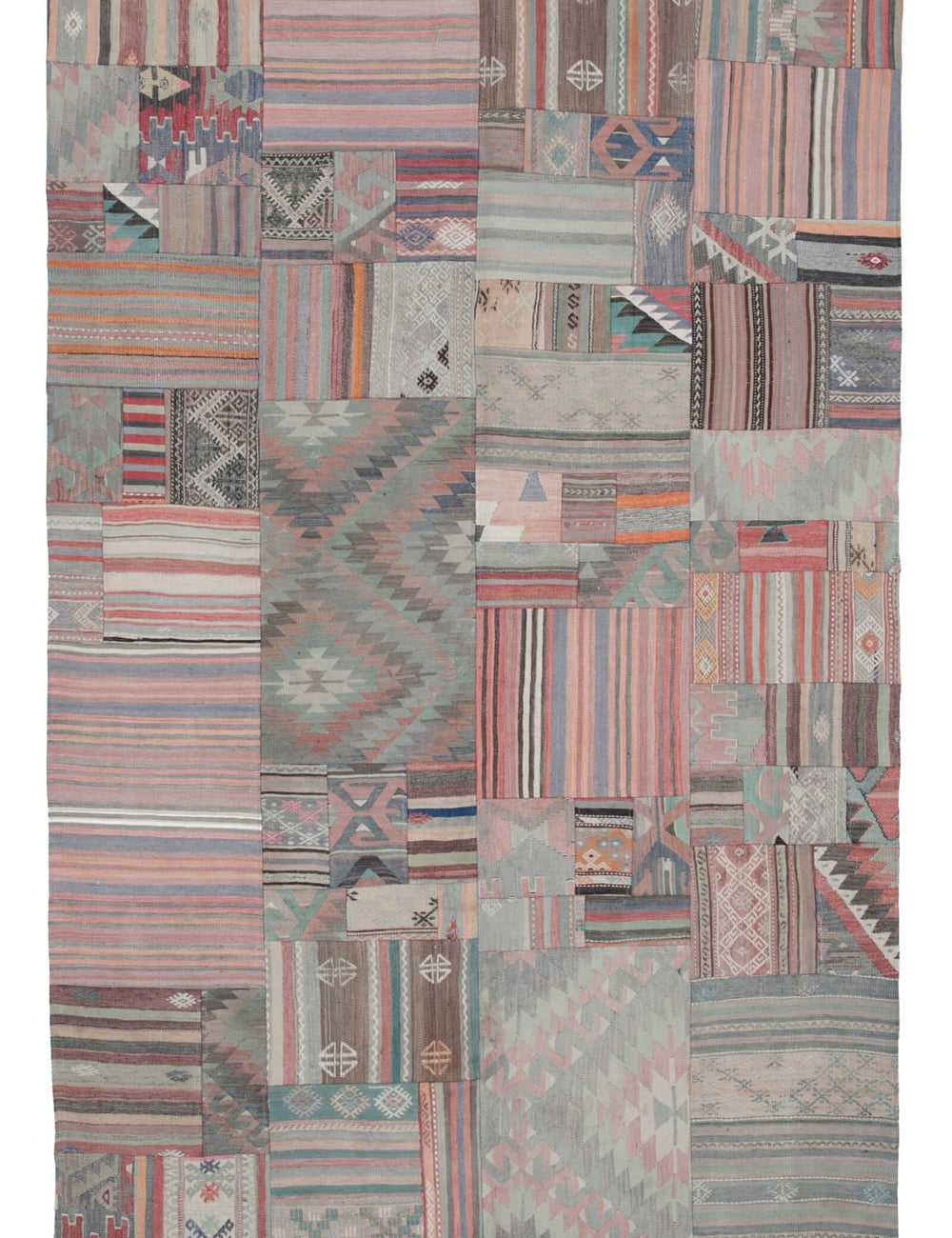 Handwoven Kilim Patchwork 2.02 x 3.01