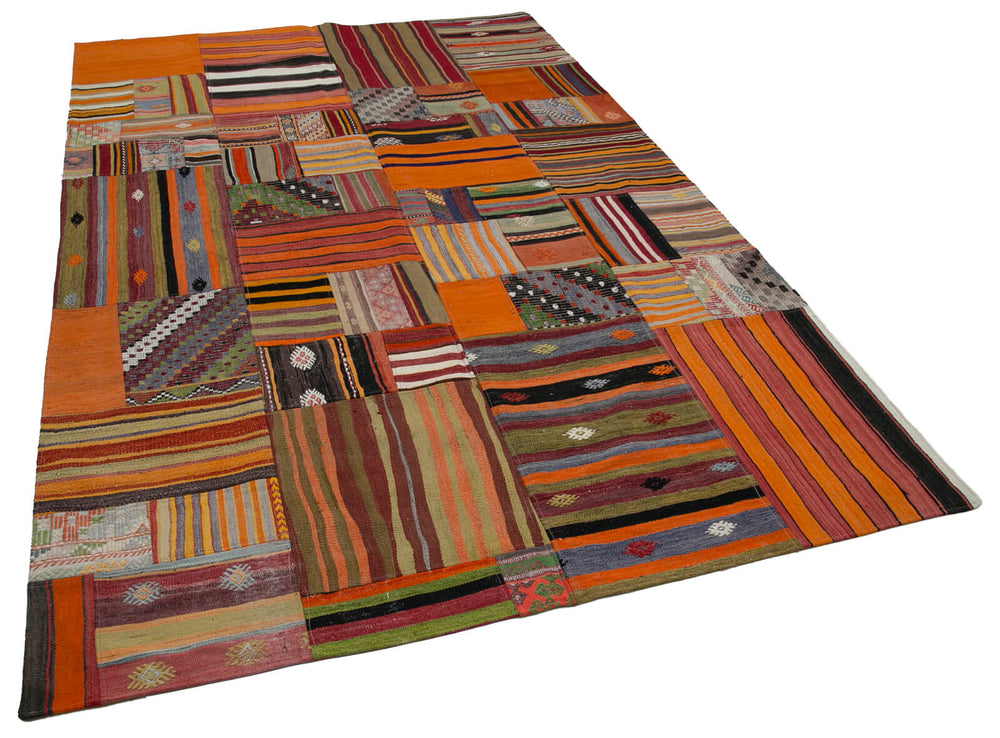 Handwoven Kilim Patchwork 2.02 x 3.00