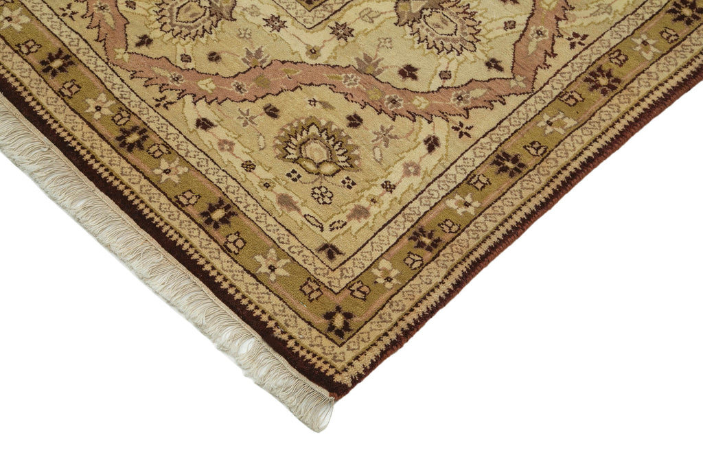Antique Oushak Rug in Warm Brown and Beige – A Timeless Masterpiece