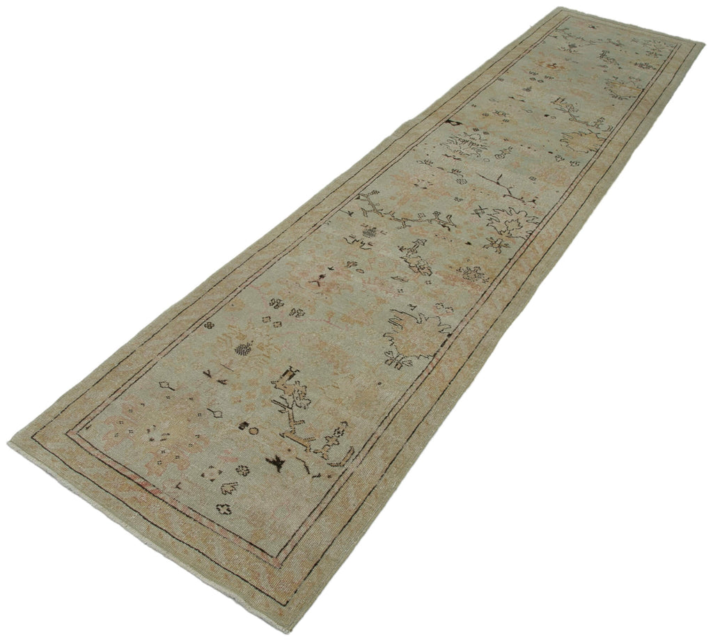 Vintage Uşak Halı Yolluk Rug - 0.78 x 3.62m