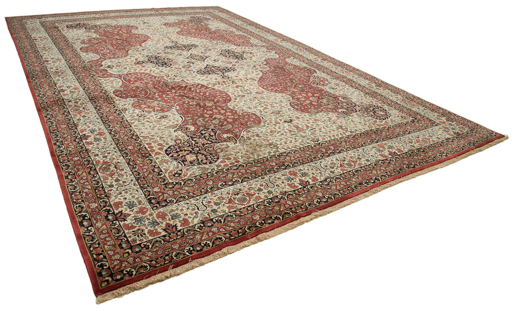 Vintage Uşak Halı Taban +N (20m² üstü) Rug - 3.70 x 5.48m