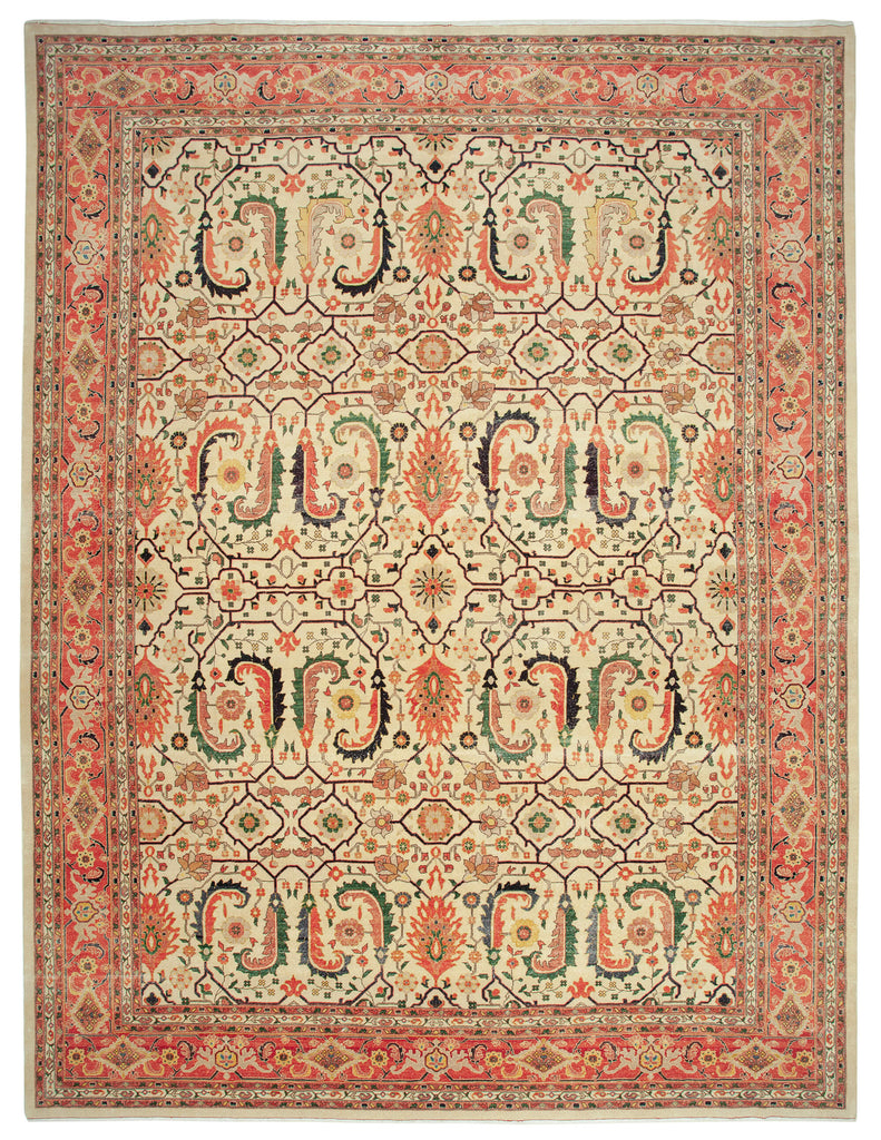 Vintage Uşak Halı Taban +N (20m² üstü) Rug - 4.20 x 5.37m