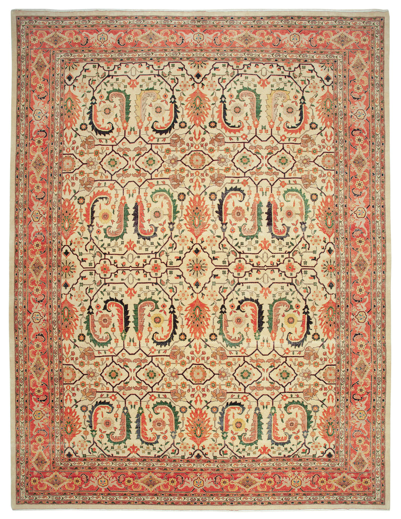 Vintage Uşak Halı Taban +N (20m² üstü) Rug - 4.20 x 5.37m