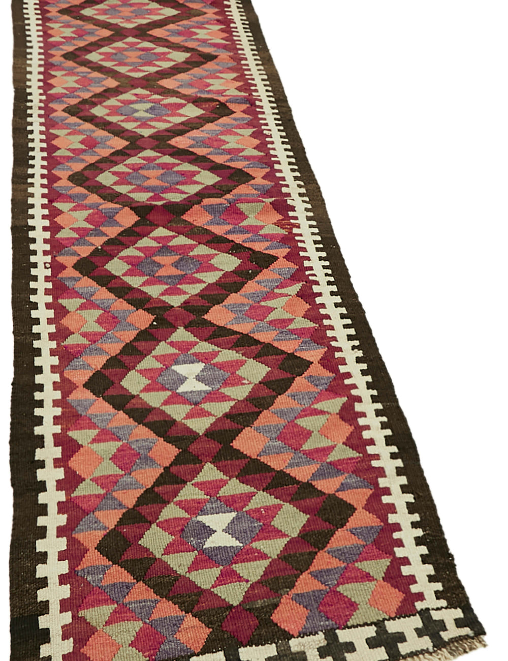 Vintage Heriki Kilim Runner - Collected Corridor 88x407cm