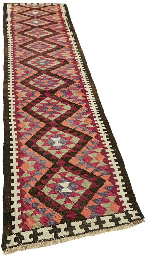 Vintage Heriki Kilim Runner - Collected Corridor 88x407cm detail image 2 at Sama Rugs