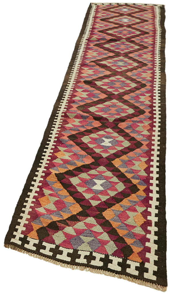 Vintage Heriki Kilim Runner - Collected Corridor 88x407cm detail image 3 at Sama Rugs