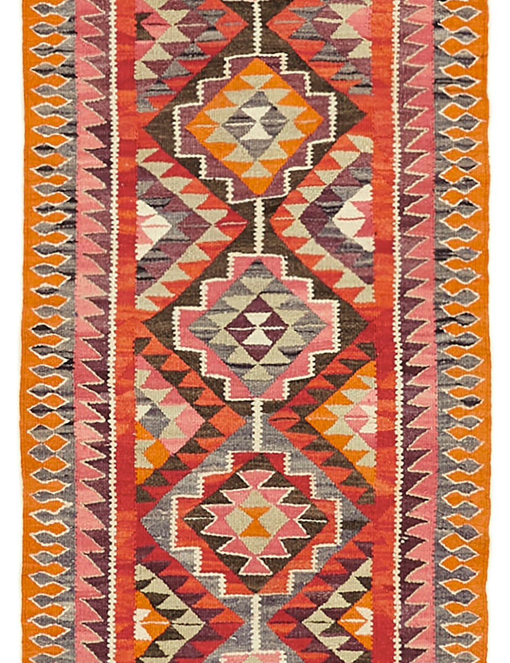 Vintage Heriki Kilim Runner - Restored Nomad 105x336cm