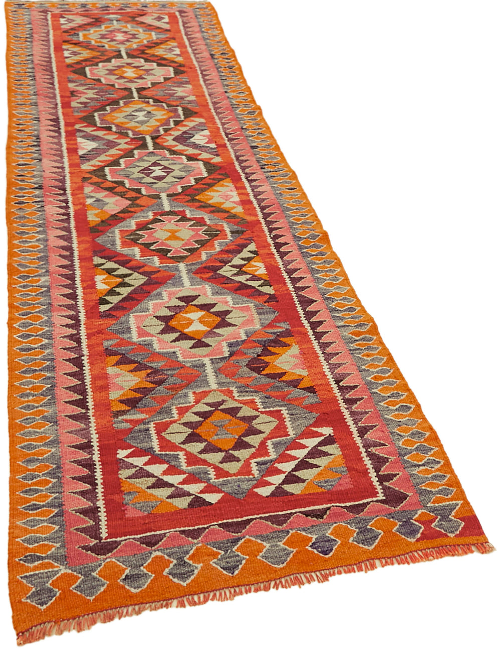 Vintage Heriki Kilim Runner - Restored Nomad 105x336cm