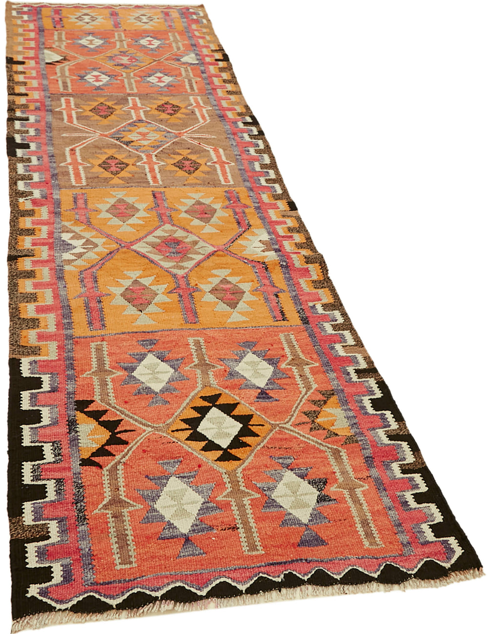 Vintage Heriki Kilim Runner - Crafted Archive 97x325cm