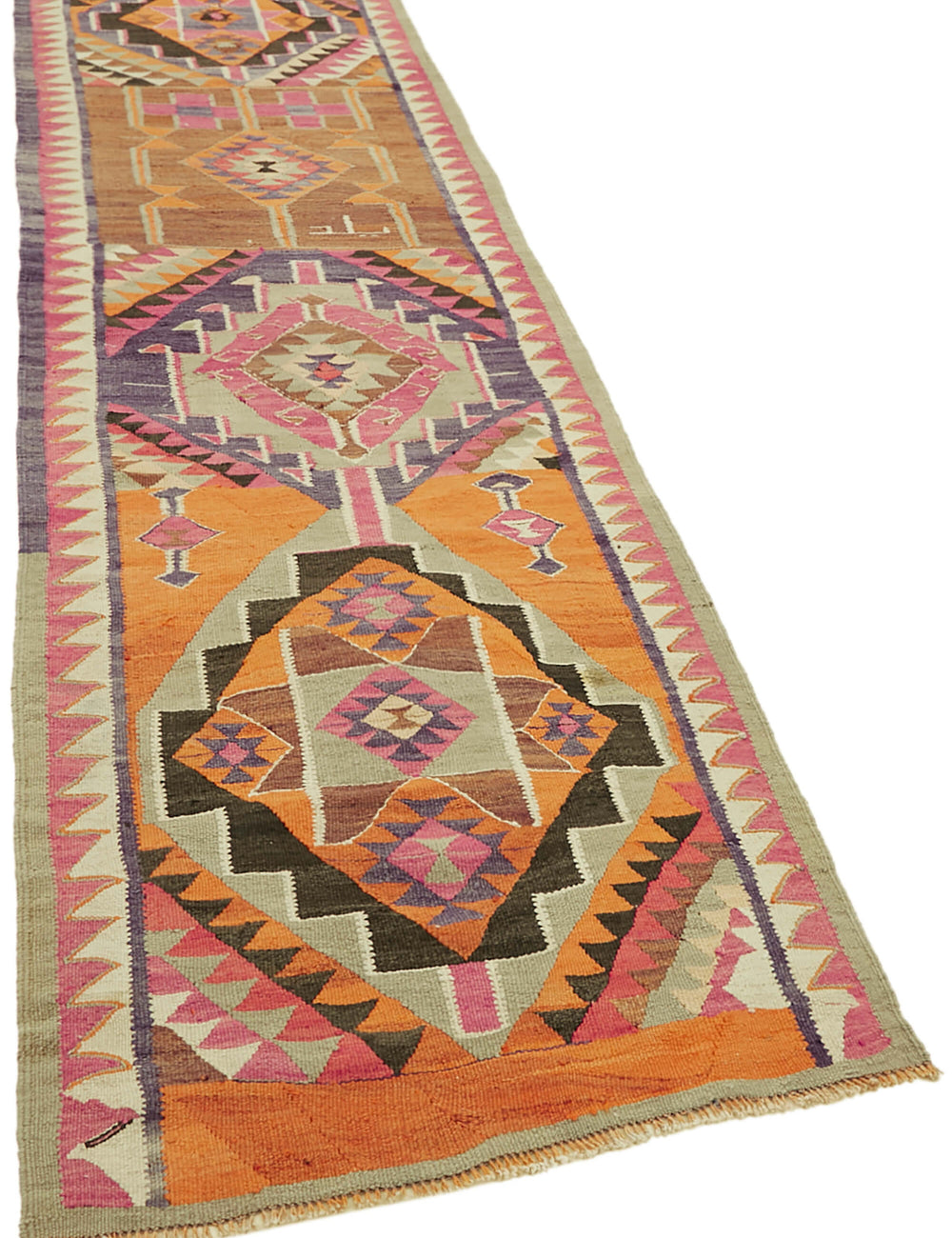Vintage Heriki Kilim Runner - Heritage Weave 102x358cm