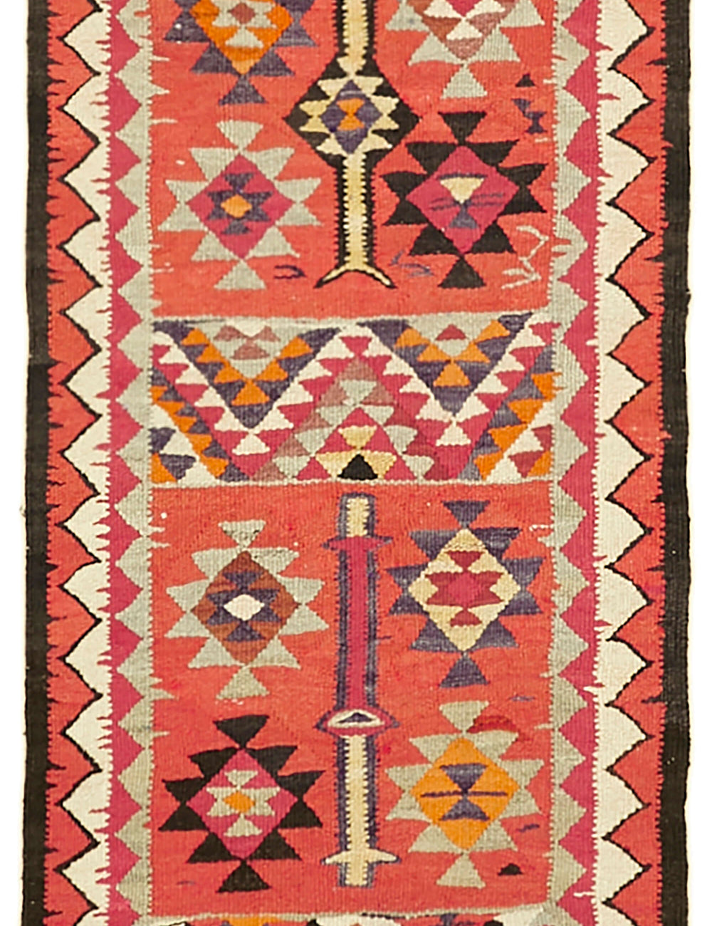 Vintage Heriki Kilim Runner - Anatolian Archive 93x340cm