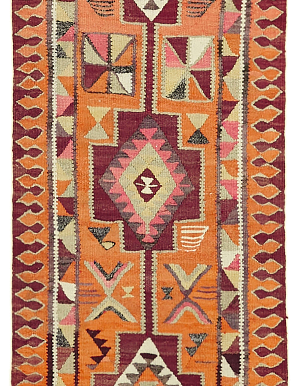 Vintage Heriki Kilim Runner - Old World Passage 98x320cm