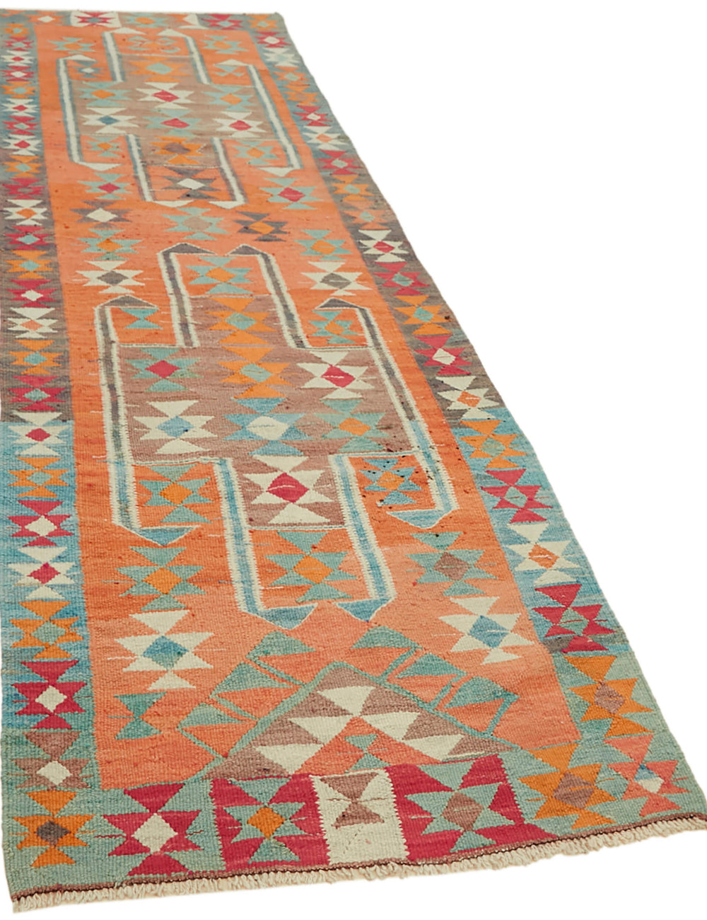 Vintage Heriki Kilim Runner - Collected Kilim 103x338cm