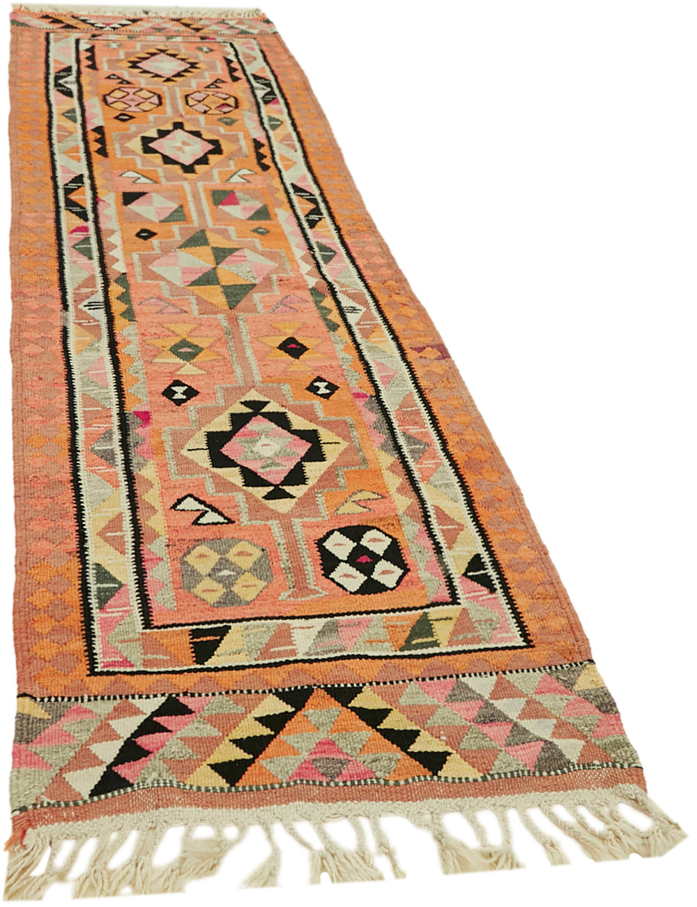 Vintage Heriki Kilim Runner - Restored Nomad 94x304cm
