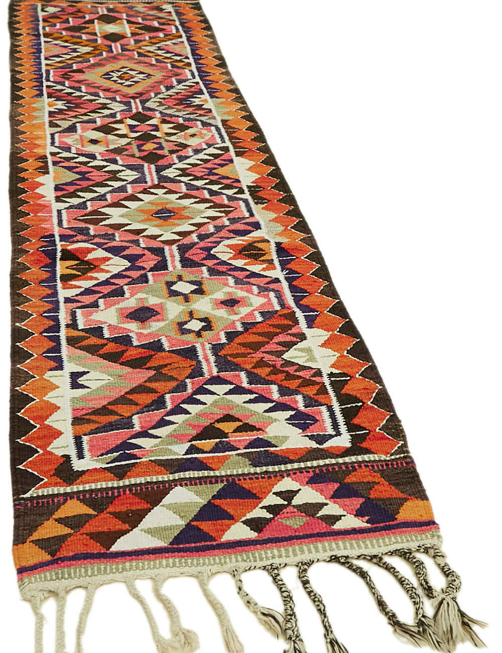 Vintage Heriki Kilim Runner - Crafted Archive 90x348cm