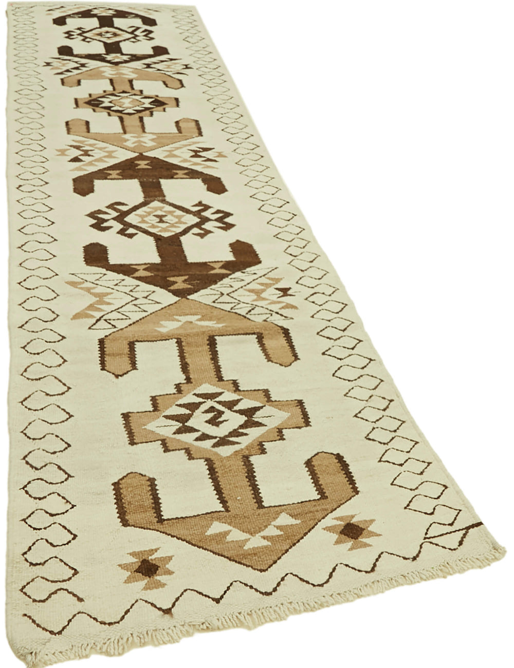 Vintage Heriki Kilim Runner - Worldly Runner 95x353cm
