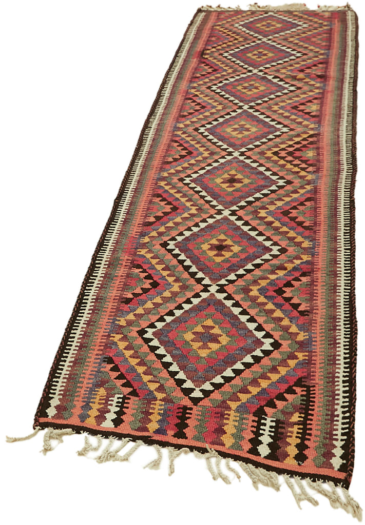 Vintage Heriki Kilim Runner - Anatolian Archive 92x316cm detail image 3 at Sama Rugs